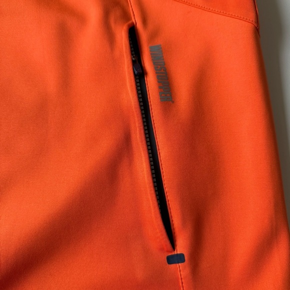 Gore Orange Quarter-Zip Men's high visibility wind breaker pullover jacket large - Picture 4 of 13